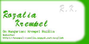 rozalia krempel business card
